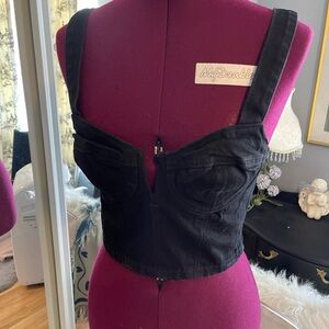 GRLFRND Black Crop Top